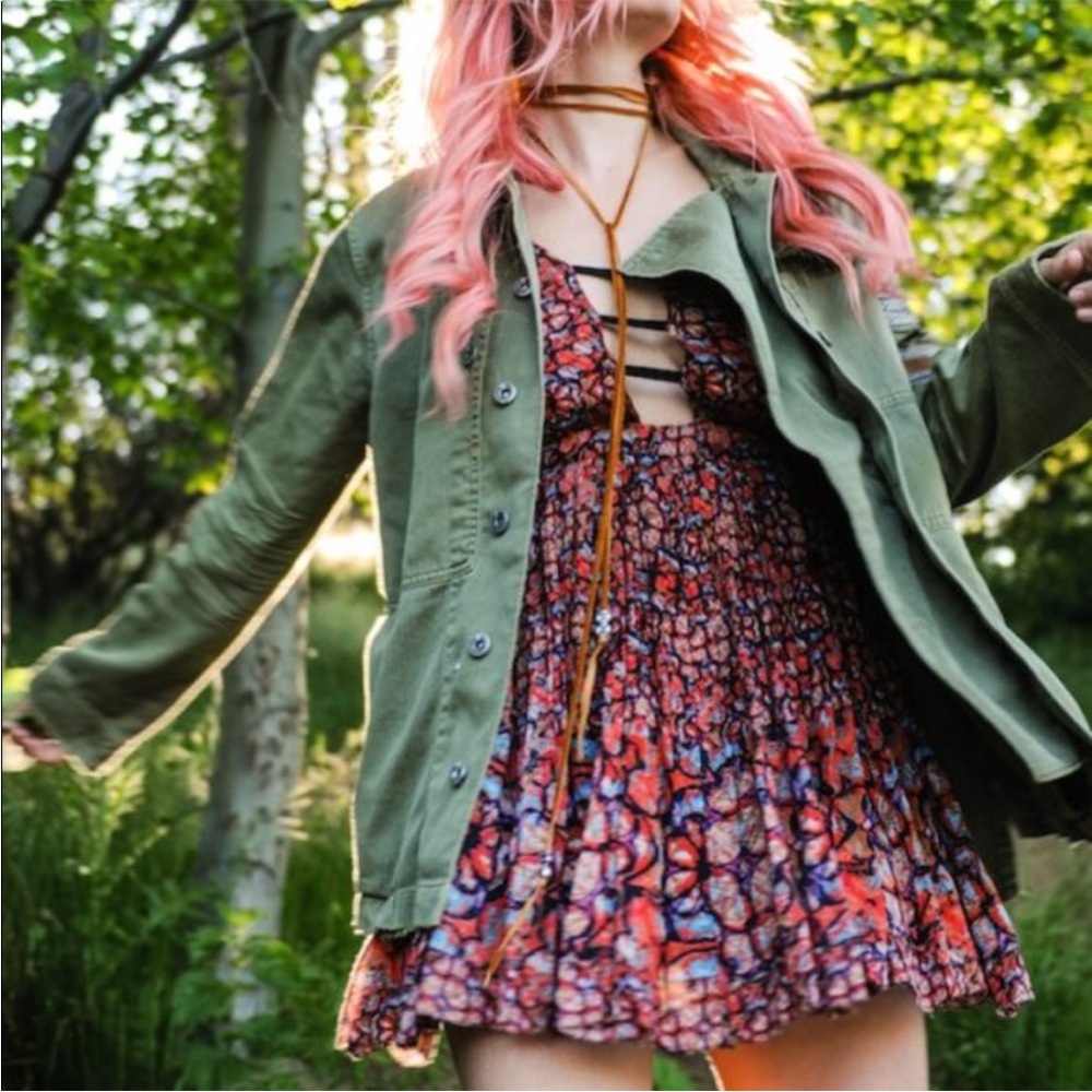 BOGO! Free People One Java Cascade Mini Red Dress - image 2